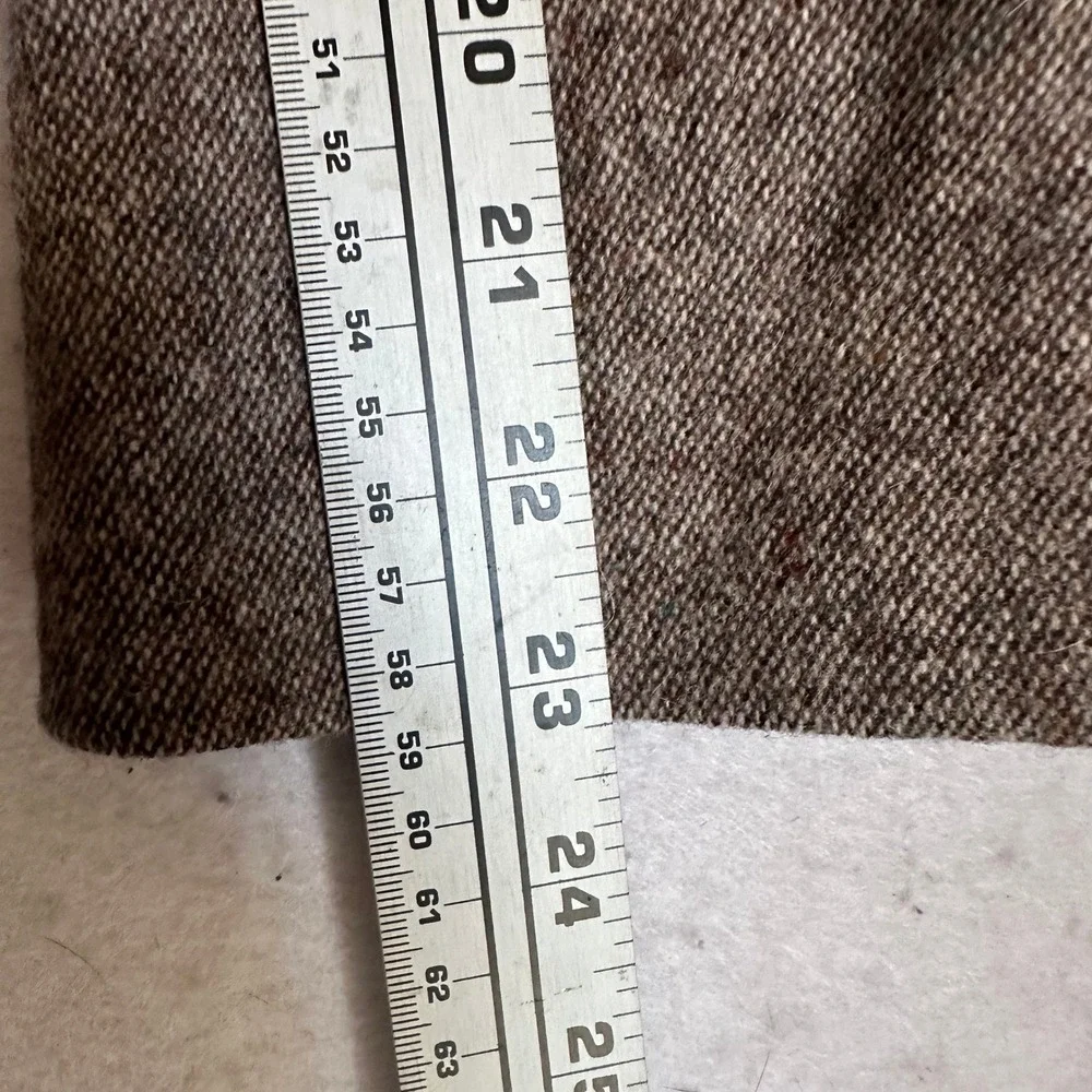 Lands End Vintage Brown Tweed Wool Blazer Sport Coat Made in USA Mens